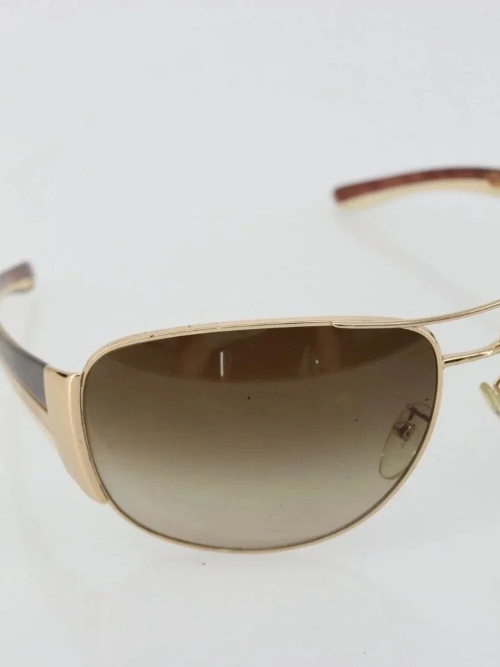 PRADA Tortoise Sunglasses plastic Brown Auth